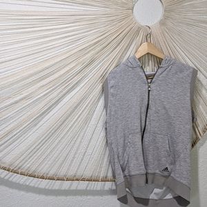 Adidas Sleeveless Zip Up Hoodie.